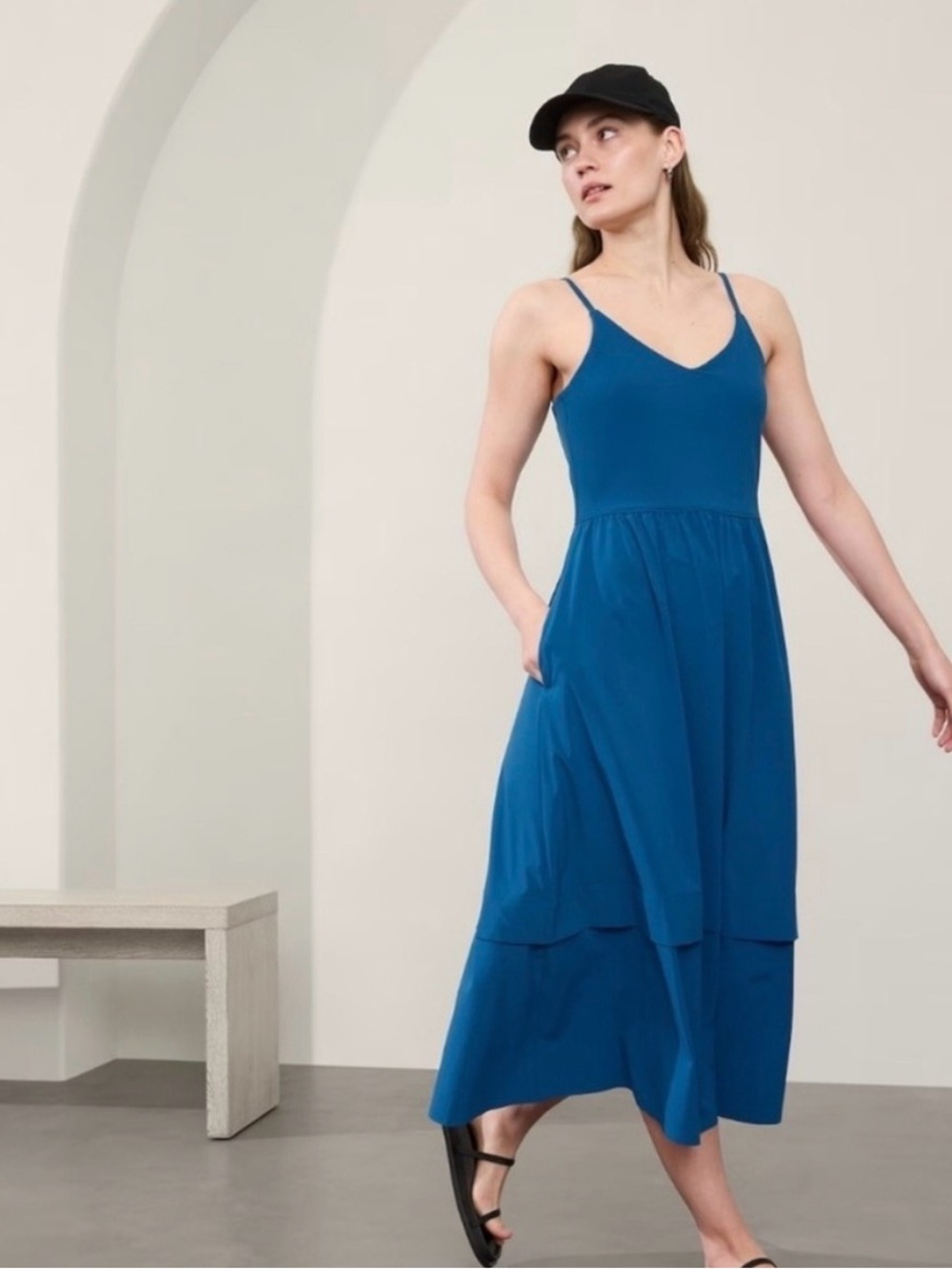 Athleta Elation V-Neck Midi Dress